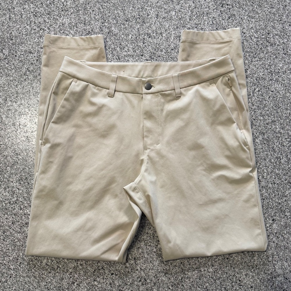 Lululemon Pants Mens 32x28 Beige Commission Chino Tapered Stretch ABC - Picture 2 of 7